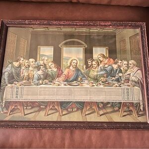 Antique 1930’s Last Supper Lithograph. Blessed 1934 Father Andrew of St. Henry’s